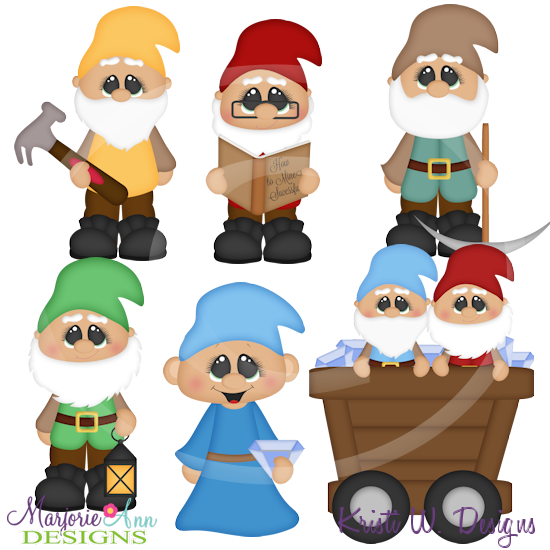 Working Dwarfs SVG Cutting Files Includes Clipart - Click Image to Close